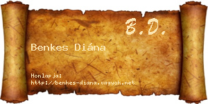 Benkes Diána névjegykártya